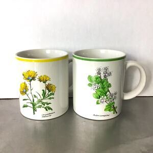 2 Signature Housewares Inc. Kensington Gardens Floral Mugs Vintage